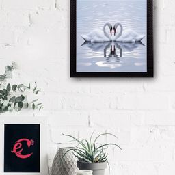 eCraftIndia Multicoloured Swan UV Wall Art-image-7