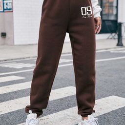 TABADTOD Women Printed Relaxed Loose Fit Joggers Trousers-image-82