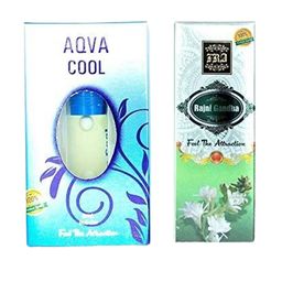 RAVIOUR LIFESTYLE Set Of 2 Aqua Cool & Rajni Gandha Non-Alcoholic Roll On Attar- 8 ml Each-52