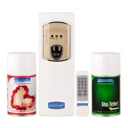 Airance Automatic Room Freshener Dispenser Machine with 250 ml Rose Petals & Khus Fragrance Spray Bottle (Pack of 3)-24