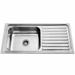 Jayna Signature Collection Jupiter 41x20 inch Glossy Finish Stainless Steel Single Bowl Kitchen Sink with Drain Board, SBSD 09 A (DX)-image-34