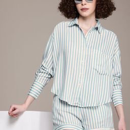 The Roadster Life Co. Women Printed Shirt & Shorts Co-Ords-picture-35