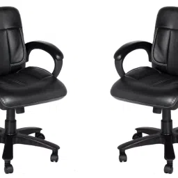 High Living Neptune Combo Black Medium Back Office Chair-image-42