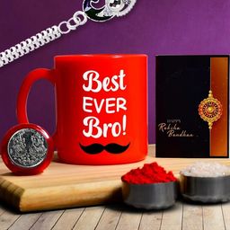DeoDap Unisex 4 Pieces Rakhi Gift Set-image-66