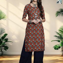 HERE&NOW Selection Of 3 Printed Straight Kurtas-image-8