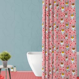 ArtzFolio Pink Printed Waterproof Shower Curtain-image-40