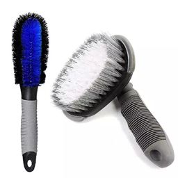 AllExtreme EXTCCP1 White & Grey Tyre Cleaning Brush + Wheel Rim Scrubber Combo-image-1