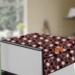 The Furnishing Tree Maroon Plastic Refrigerator Cover-image-18
