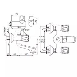 Jaquar Continental Wall Mixer Bathroom Faucet - CON-CHR-267KN-image-35