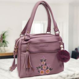 CANDY BAGS Women Floral Printed Structured Tasselled Shoulder Bag-image-68