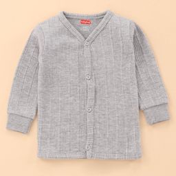 Babyhug Full Sleeves Thermal Vest - Light Grey-image-103