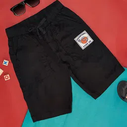 Pantaloons Junior Game On Patch Detailed Shorts - Black-picture-26
