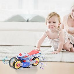 Sanjary Musical Stop Motor Flying with Sound & Light Rotating Four Wheel Toy for kids (Color May Vary)-image-46