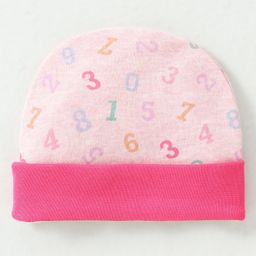 Ben Benny Cotton Knit Cap Numerical Print Pink -  Diameter 9 cm-picture-27