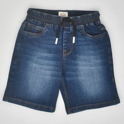 YOUMAA Solid Denim Shorts - Blue-image-98