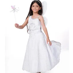 Itsmycostume Fairy Theme Sleeveless Butterfly Costume Set - White-picture-1