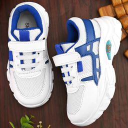 Steprite Mesh Detailed & Colour Blocked With Velcro Closure Shoes - Blue-image-26