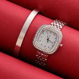 HAUTE SAUCE by Campus Sutra Women Set Of Embellished Watch & Bracelet SSM25_HSWB5142-image-61
