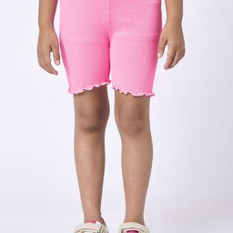 Ed-a-Mamma Girls Self Design Regular Fit Mid-Rise Above Knee Cotton Regular Shorts-picture-48