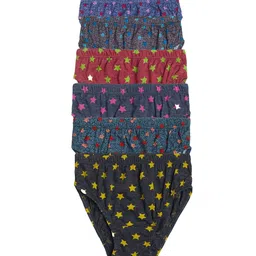 Red Rose Girls Pack Of 6 Printed Cotton Basic Briefs BABY66PO6-picture-46