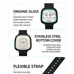 Spiky Kids Multi Functional Digital Automatic Watch SPKEVA16_C6_BLK image 4