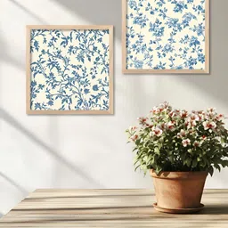 Kotart Brown 2 Pieces Wooden Floral Wall Paintings-image-96