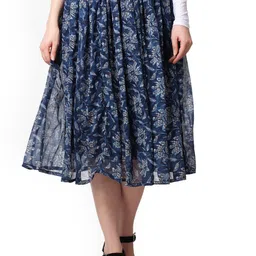 MINOS Printed Flared Midi Skirt-picture-18