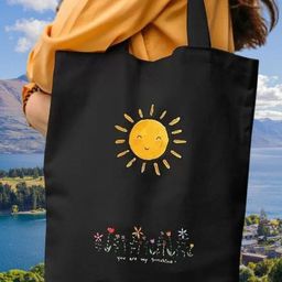 the sack co Black Canvas Tote Bag-image-33