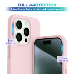 LIRAMARK Solid Printed iPhone 15 Pro Max Back Case Mobile Accessories image 4