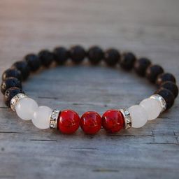 Divine souvenirs Unisex Artificial Beaded Elasticated Bracelet-image-74