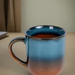 Fabindia Blue & Brown Solid Ceramic Glossy Mugs Set of Cups and Mugs-15