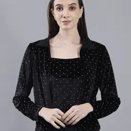 SAFFE Women Printed Party Embellished Shrug-picture-13