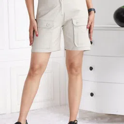 Mlada Solid Mid Rise Regular Fit CargoShorts-picture-18