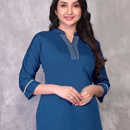 HETVI CREATION Mandarin Collar Straight Kurti-image-87