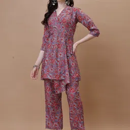 Moda Rapido Women Floral Printed Kurti with Trousers-picture-15