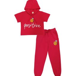 Clothe Funn Printed Hooded Clothing Set-image-17