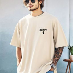 AUSK Men Printed Pure Cotton Applique T-shirt-image-100