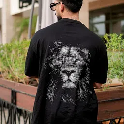 THE BEETEL HOUSE Graphic Printed Drop-Shoulder Sleeves Cotton Oversized T-shirt-picture-4