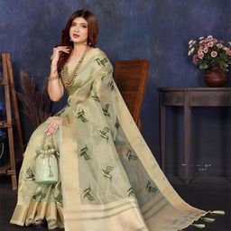 ALAGINI Embroidered Saree with Blouse Piece-picture-49