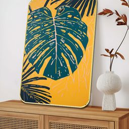 Myntra Elegant Homes Yellow & Green Floral & Botanical Printed Wooden Wall Art-image-79