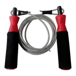 Wasan Steel Wire Adjustable Skipping Rope - Red Black-53