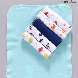 Babyhug 100% Cotton Wash Cloth Pack of 6 - Multicolor-image-26