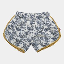 Nino Bambino Bird & Flower Print Pom Pom Shorts - Multi-image-51
