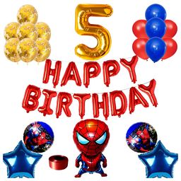 Shopperskart 5th Birthday Balloon Decoration Kit Red Blue - Pack of 50-16