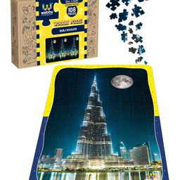 Webby Burj Khalifa Wooden Jigsaw Puzzle Multicolor - 108 Pieces-24