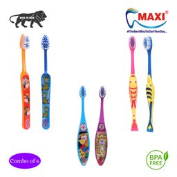MAXI Junior Toothbrush Combo Pack Of 6 - Multicolor-64