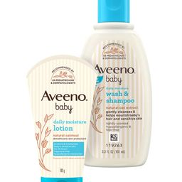 Aveeno baby daily moisture Wash & Shampoo 100 ml & Moisture Lotion 100g-image-45