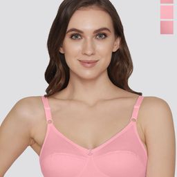 K LINGERIE Pack Of 3 Manvi Solid Non Padded Full Coverage Cotton Everyday Bras-picture-27