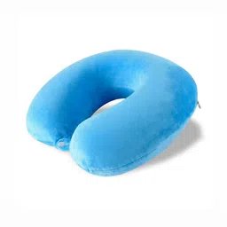 Myntra Elegant Homes Blue U-Shaped Neck Travel Pillow-50