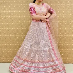 KUNDAN FAB Printed Semi-Stitched Lehenga & Unstitched Blouse With Dupatta image 5